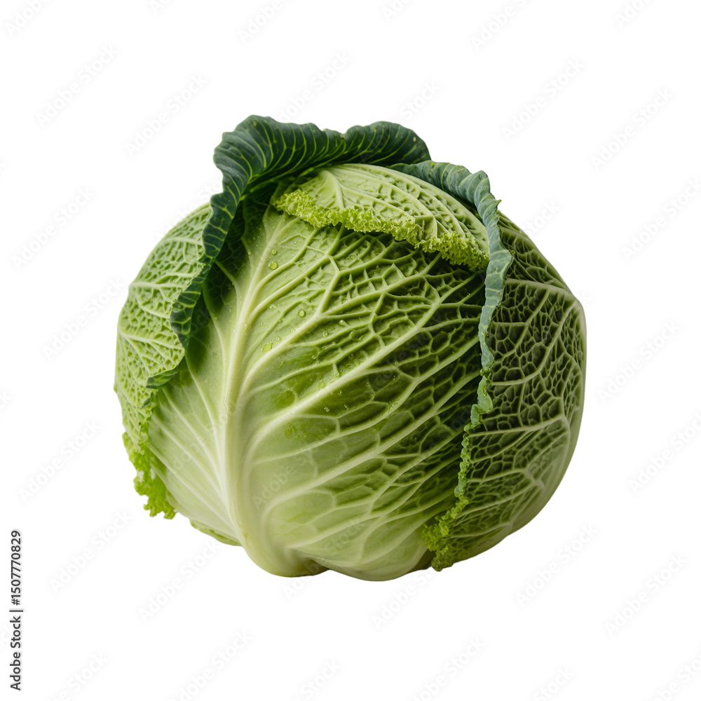 Fototapeta premium cabbage isolated on white and transparent background.
