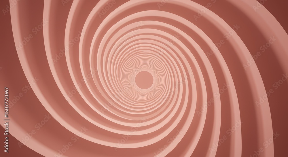 Abstract spiral tunnel background with geometric shapes and curved lines in a circular pattern Abstract spiral tunnel background with geometric shapes and curved lines in a circular pattern