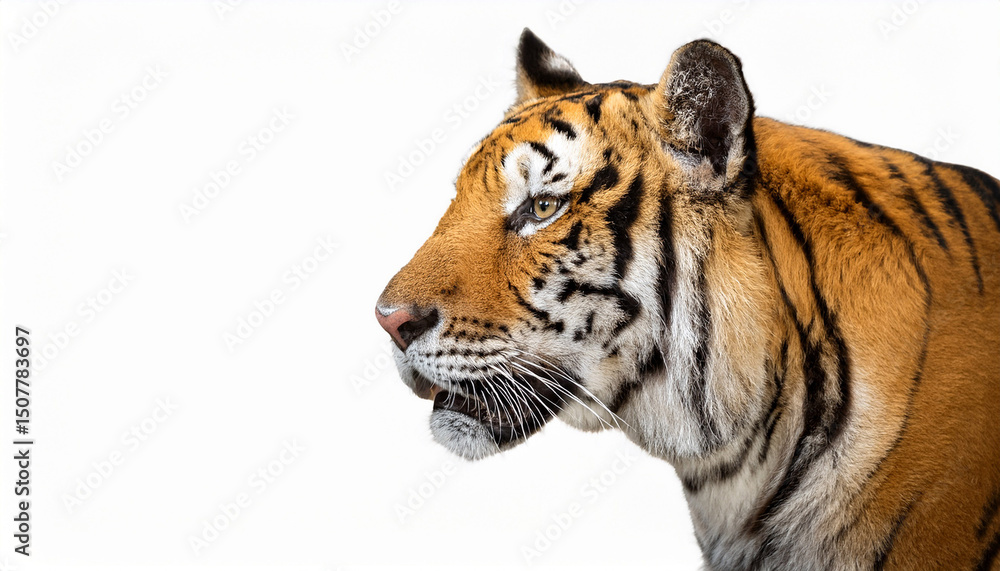 Fototapeta premium tiger isolated on white background