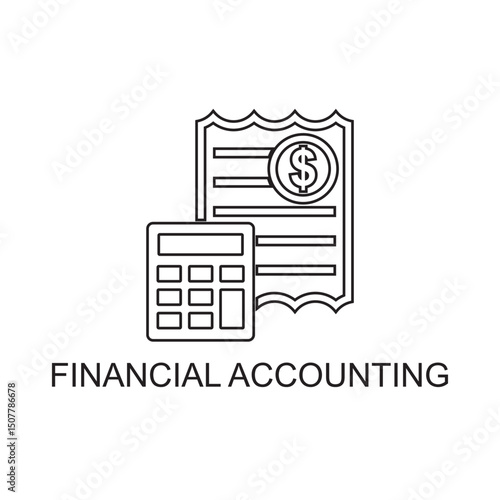 financial accounting icon , business icon