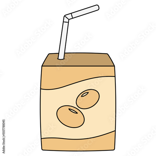 soymilk juice box vector illustration