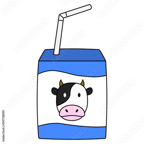milk box vector illustration