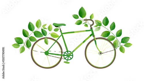 bicycle with leaf