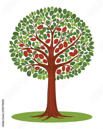 Autumn Fall Leafy Tree Illustration