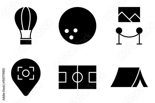 sport and recreation icon set