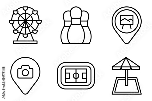sport and recreation icon set