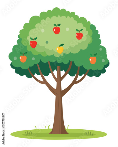 Apple Tree Fruit Illustration