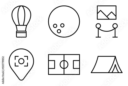 sport and recreation icon set