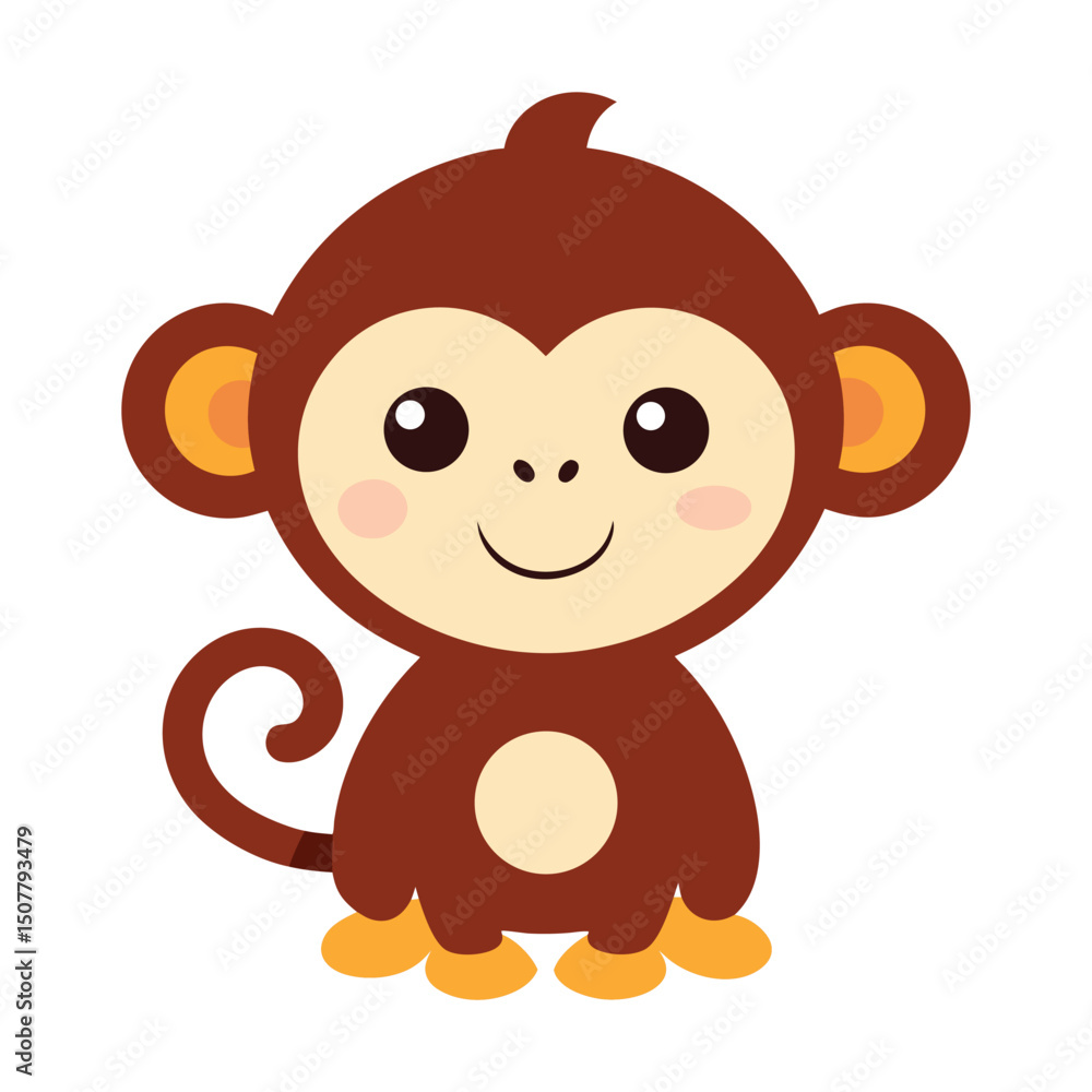 Cute monkey cartoon vector art Cute monkey cartoon vector art