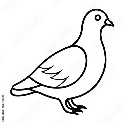 dove isolated vector art 