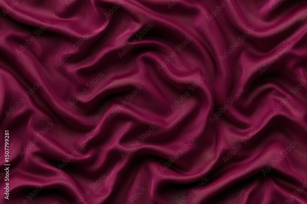 Obraz premium Deep Maroon Draped Fabric Texture