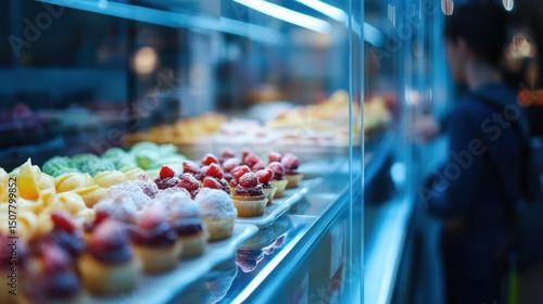 Wallpaper Mural Assortment of colorful pastries displayed in a glass case Torontodigital.ca