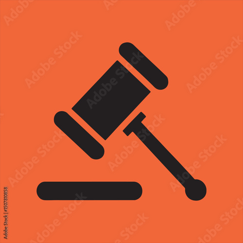 Judge gavel icon law justice legal system