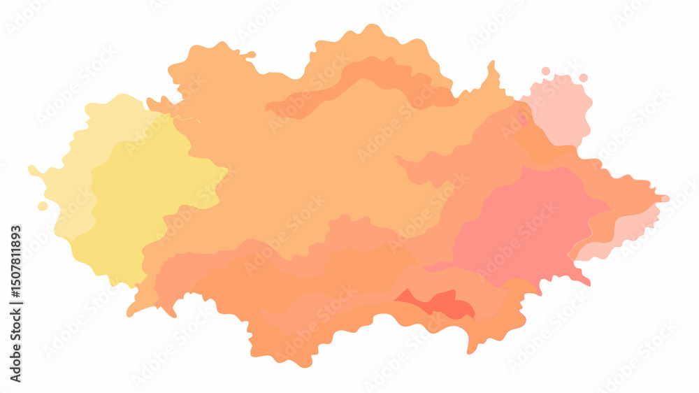 Fototapeta premium Abstract orange watercolor background design