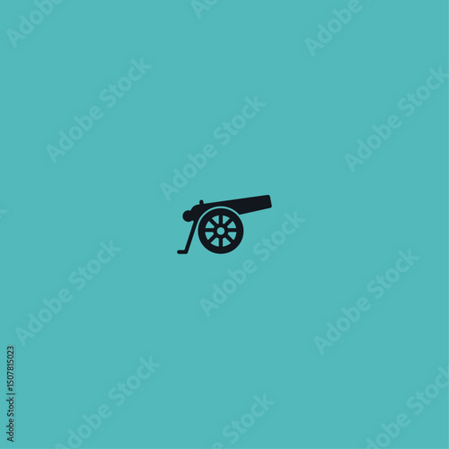 War cannon icon flat vector design
