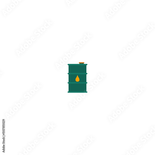 Oil barrel icon flat vector design