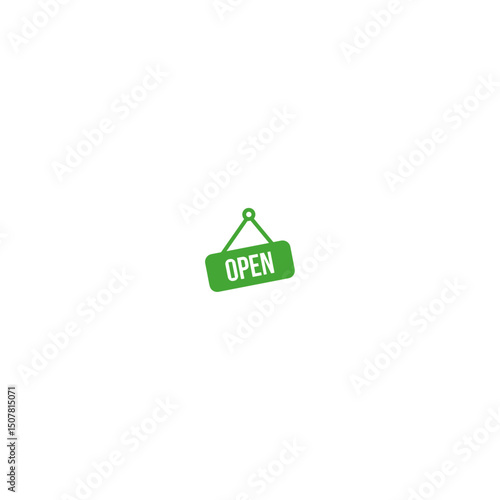 Open sign icon flat vector design