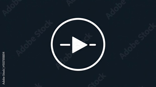 White play icon in a circle on a dark background. Free Download White play icon in a circle on a dark background. - GFXLoad