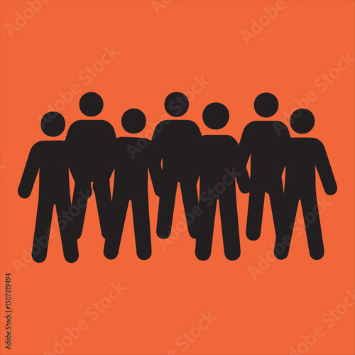 Abstract upward trending arrow silhouette