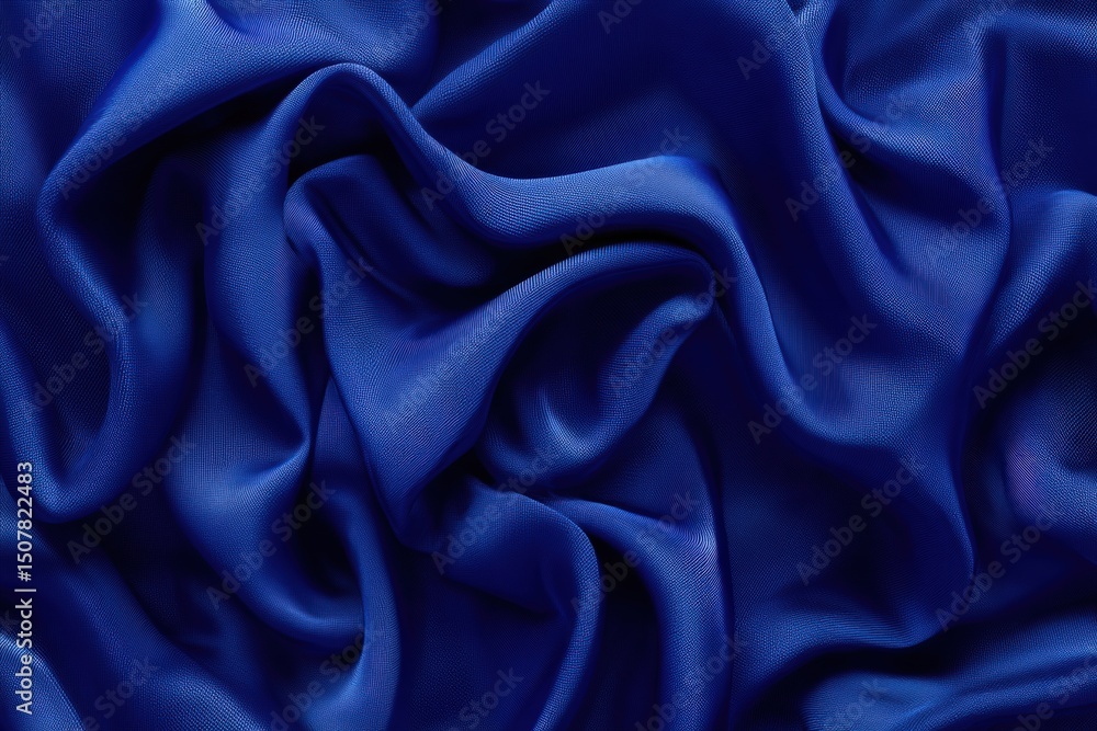 Fototapeta premium Close Up Deep Blue Textured Fabric