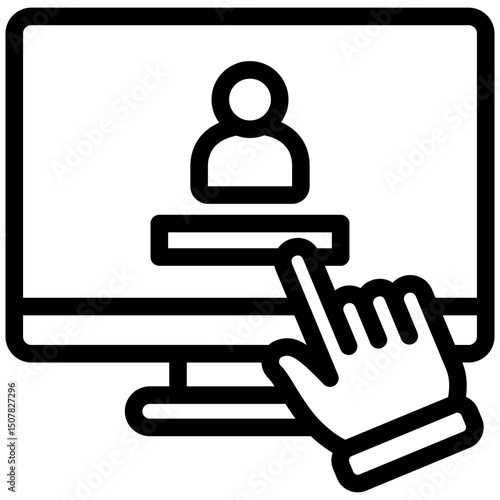 Access Control outline, mini illustration icon. use for modern concept, print, UI, UX kit, web and app development. Vector related to account management, ecommerce, banking and finance.