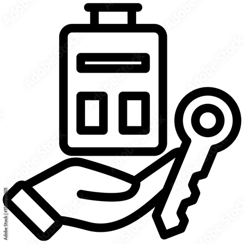 Guest Access outline, mini illustration icon. use for modern concept, print, UI, UX kit, web and app development. Vector related to account management, ecommerce, banking and finance.