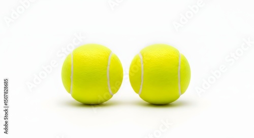 A pair tennis ball isolated on white