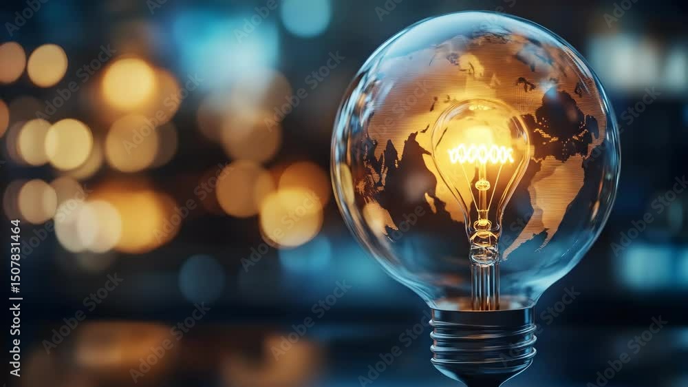 Illuminating globe lightbulb concept for innovation and progress image design business presentations Illuminating globe lightbulb concept for innovation and progress image design business presentations