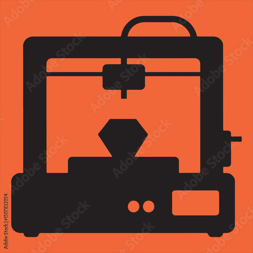 3d printer manufacturing diamond silhouette