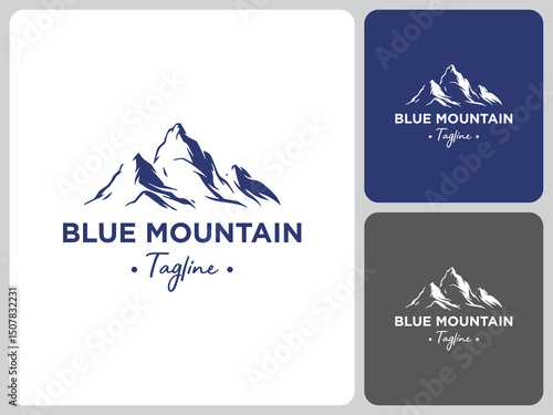 blue mountain logo vector