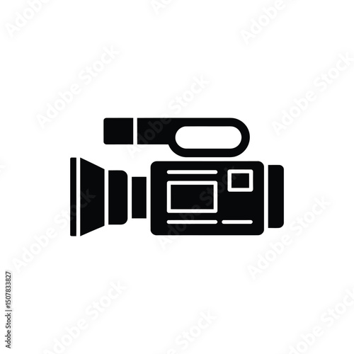 Camcorder Transparent Background, Professional Video Recorder Silhouette, Broadcast Equipment