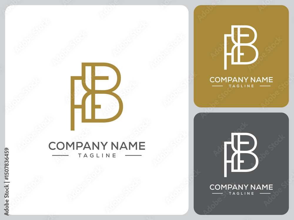 Obraz premium FB letter simple logo vector