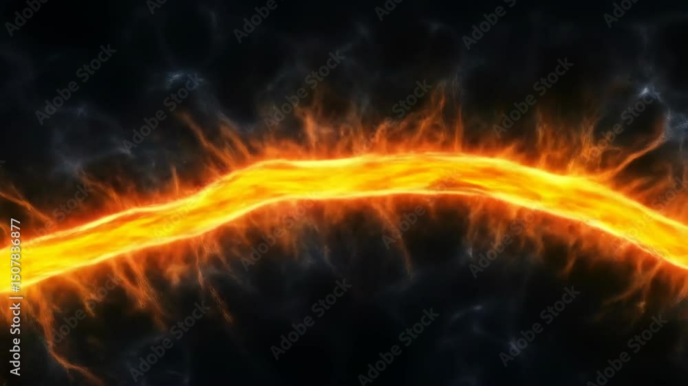 Abstract energy flowing pattern glowing orange yellow line dark background motion design concept Abstract energy flowing pattern glowing orange yellow line dark background motion design concept