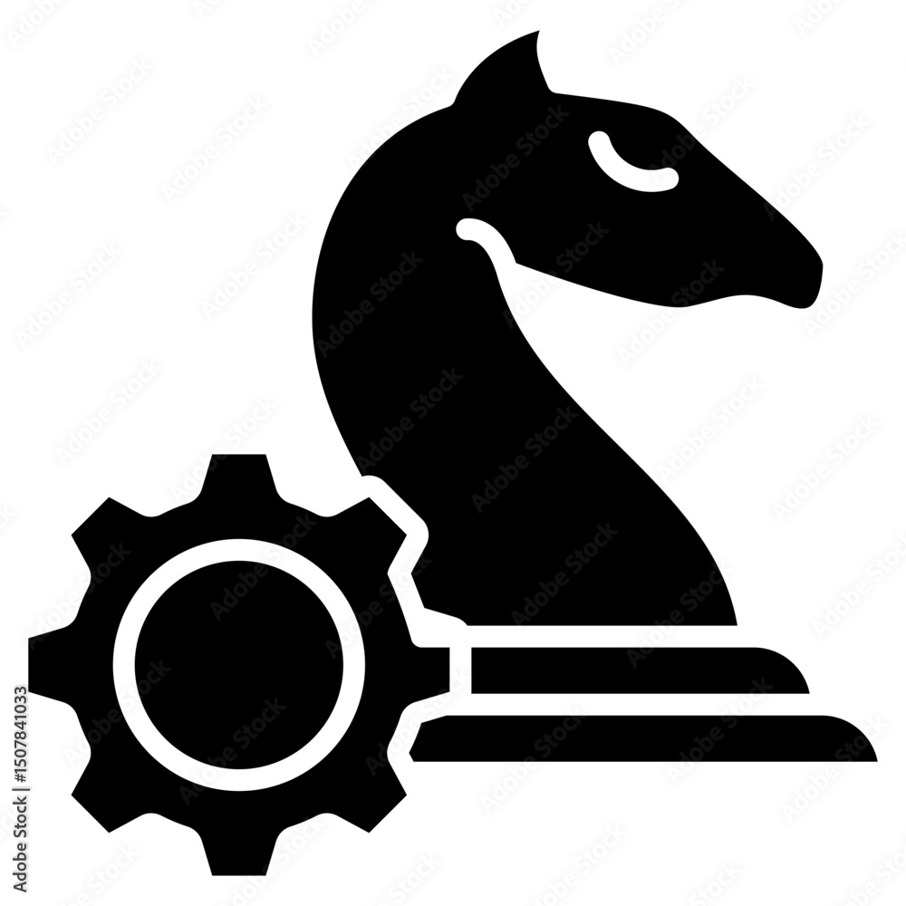 Fototapeta premium Strategy glyph icon
