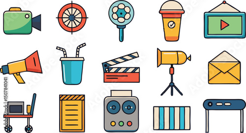 Filmmaking Equipment Icons A Comprehensive Guide to Movie Production Tools