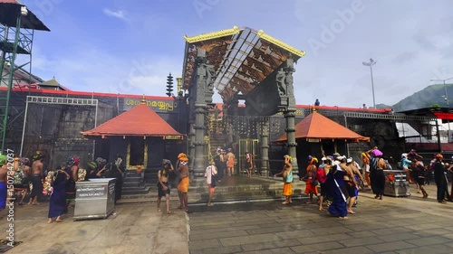 Shabarimale God swamy ayyappa temple in kerala, india - may 15th 2025