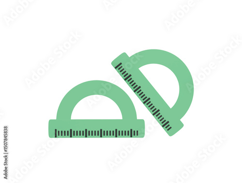 protractor ruler icon 3d illustration render