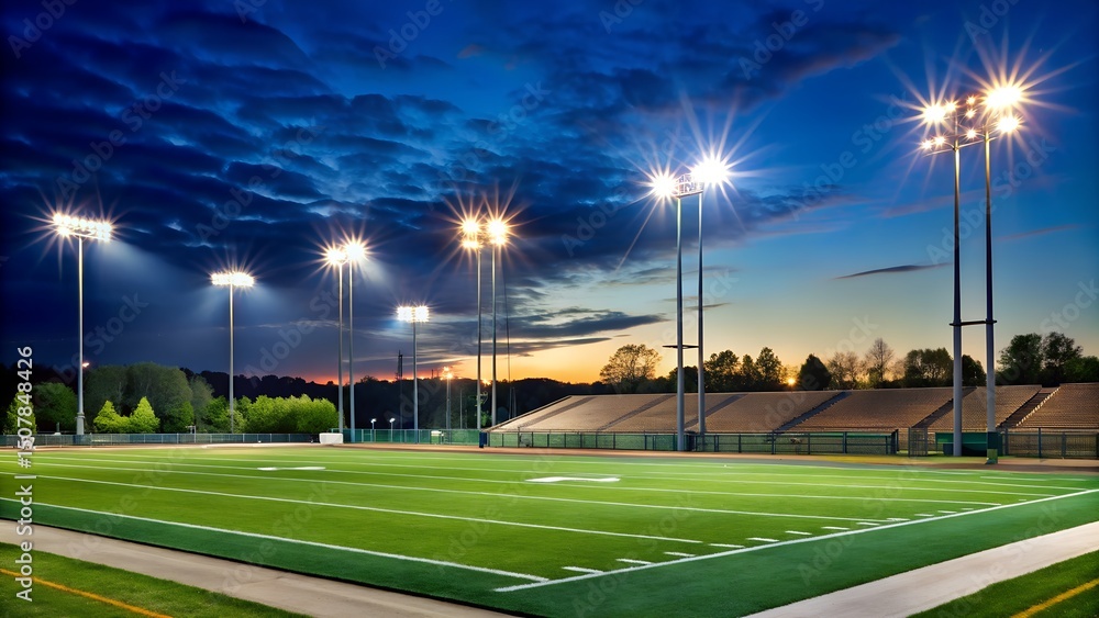 Obraz premium stadium lights at night