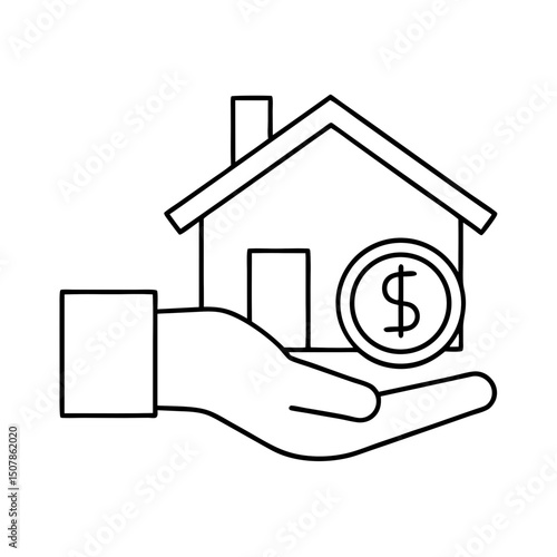 hand holding house