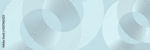 Modern abstract background. Shiny white gradient circle lines. Minimal geometric pattern. Simple graphic element. Futuristic concept. Suit for cover, poster, banner, brochure, flyer, header, website