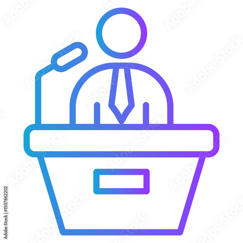Speech gradient color icon