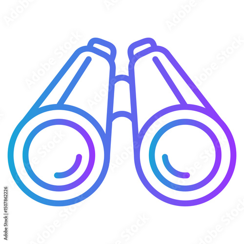 Binocular gradient color icon