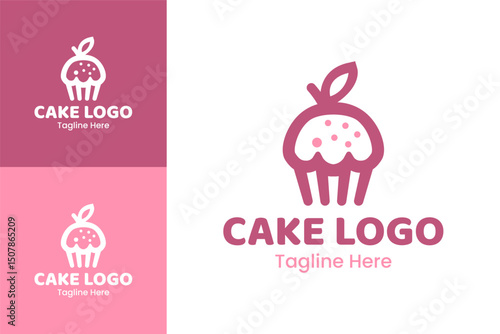 Cake Logo Design Delicious Cake Logo for Bakery Branding