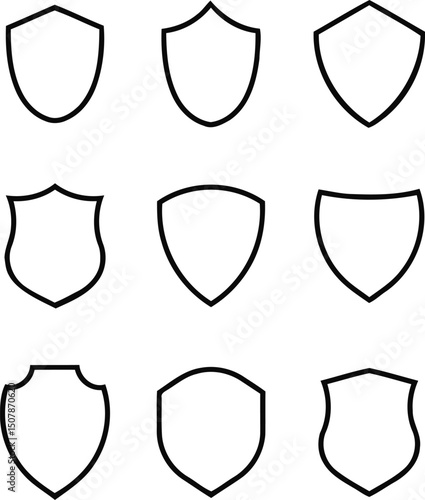 shield icons set