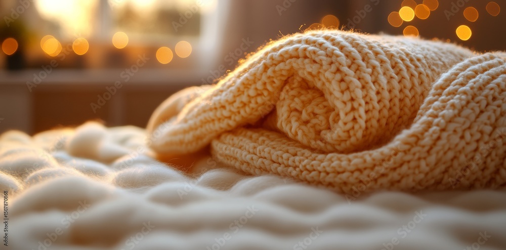 Cozy blanket arrangement home interior photography warm atmosphere close-up comfort and relaxation Cozy blanket arrangement home interior photography warm atmosphere close-up comfort and relaxation