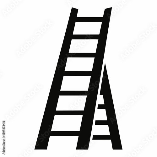 Ladder on White Background Clean and Isolated Ladder Illustrations for Creative Use