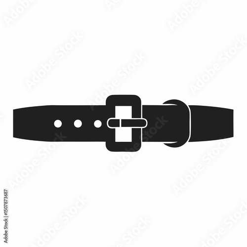 Ratchet Belts Silhouette Vector Design Mockup Template for Fashion and Technical Illustrations