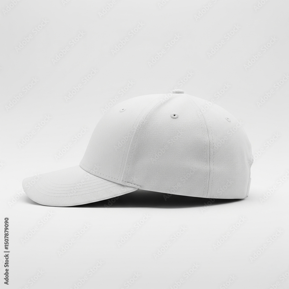 Fototapeta premium baseball cap isolated on white. blank White cap front mock up on white background.