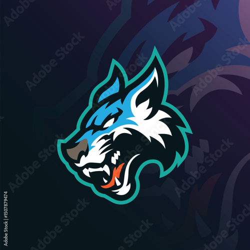 Wallpaper Mural Wolf mascot logo with modern illustration concept style for badge, emblem and t shirt printing. Angry wolf head illustration. Torontodigital.ca