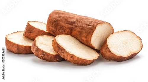 Sliced Cassava Root: A Staple Food